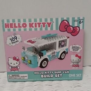 Hello Kitty Surf Van Building Set - Pink, White, and Blue